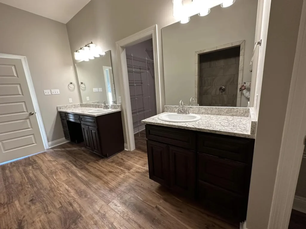 Bathroom countertop and cabinet project by EE Kitchen & Bath