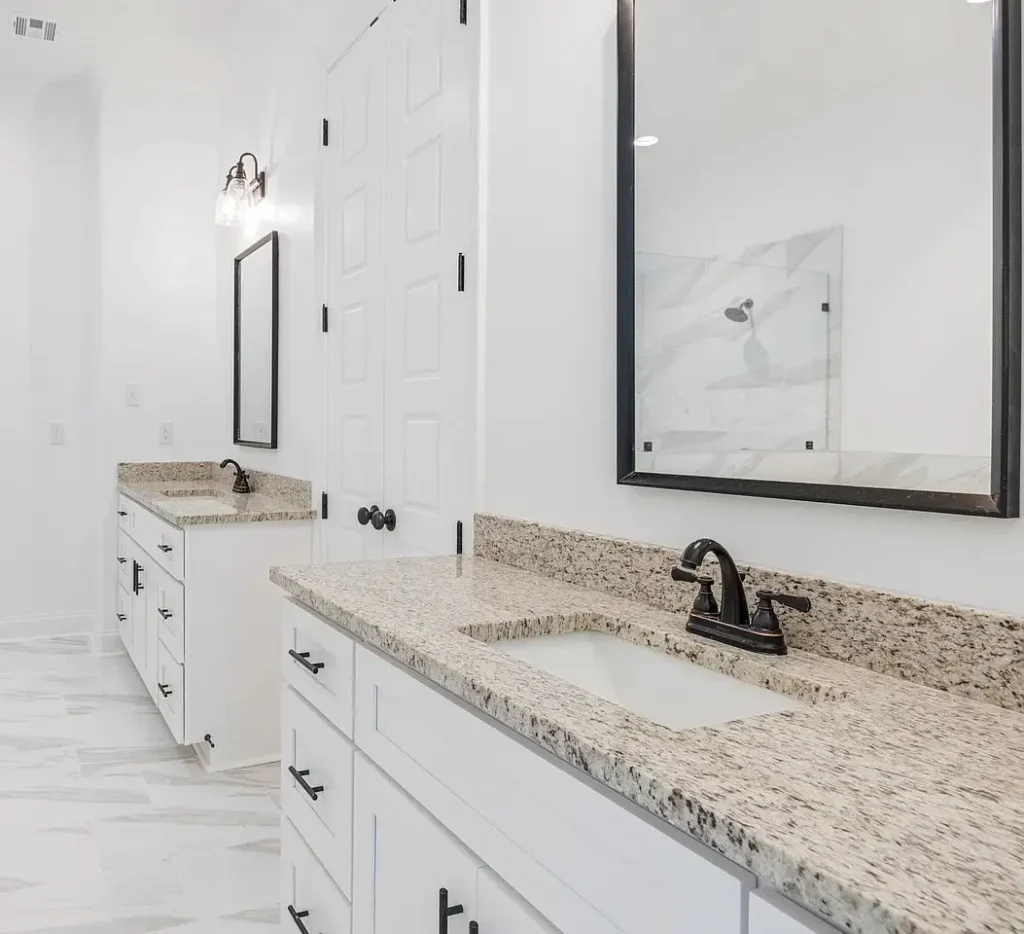 Master bathroom countertop and cabinet project by EE Kitchen & Bath