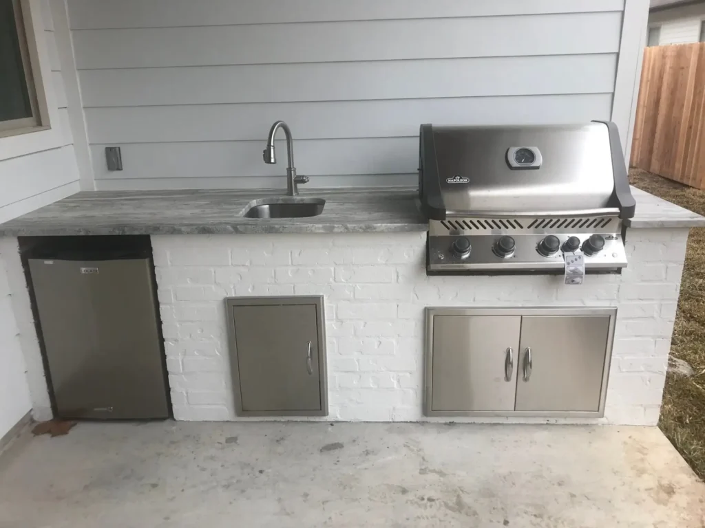 Outdoor kitchen countertop and cabinet project by EE Kitchen & Bath